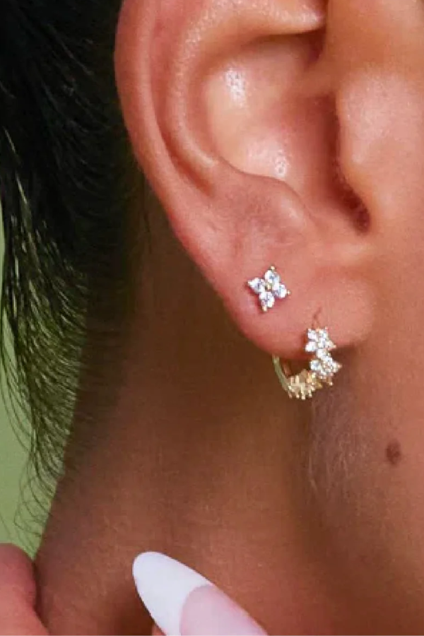 Galaxy Huggie - Gold / Clear