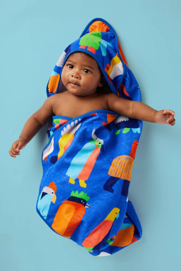 Baby Hooded Towel - Flamin' Galahs