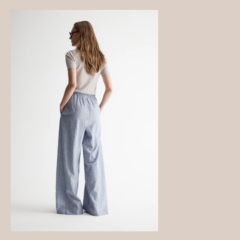 Venice Pant - Blue Stripe