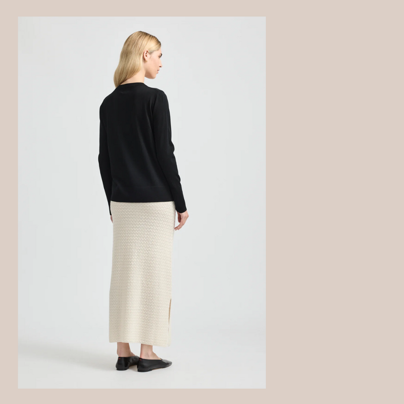 Fine Merino Crew - Black