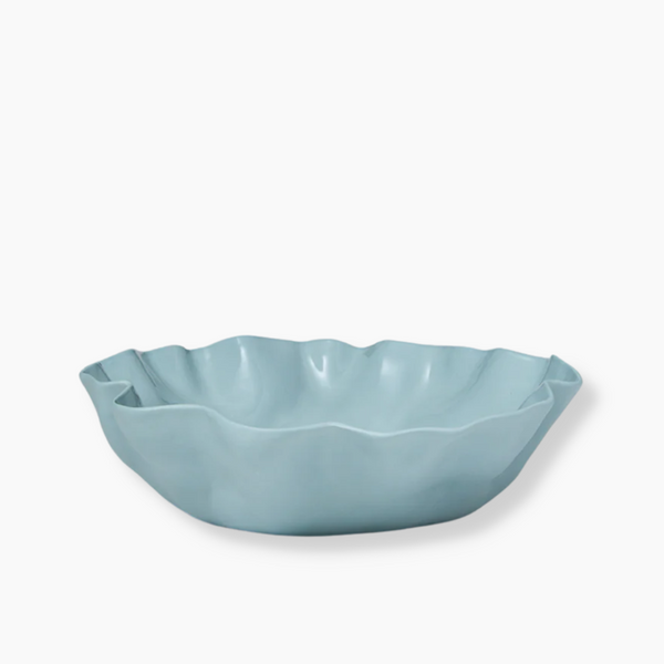 Light Blue Ruffle Bowl - Large