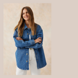 Side Pocket Shacket - Fresh Indigo