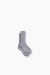 Ribbed Merino Socks - Grey