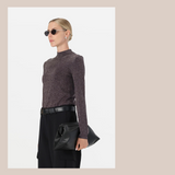Thelma Knit Top - Midnight Lurex
