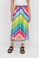 Alexa Printed Midi Skirt - Vacation
