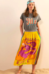 Alexa Printed Midi Skirt - Fearless Dance