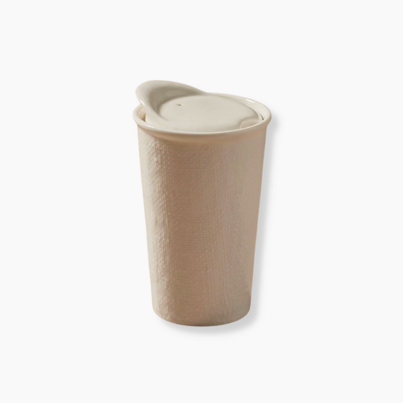 Ceramic Keep Cup - White Linen