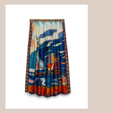Vanessa Printed Midi Skirt - Nautical
