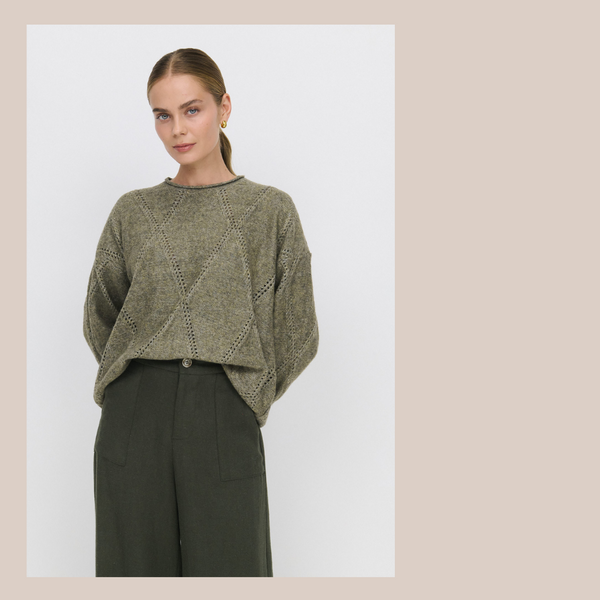 Abbey Knit - Light Khaki