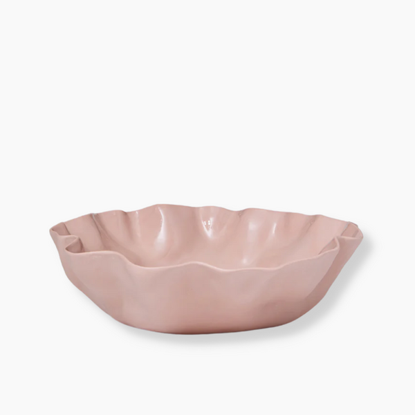 Icy Pink Ruffle Bowl - Large