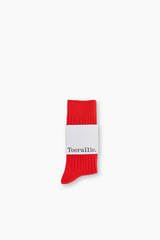 Ribbed Merino Socks - Poppy