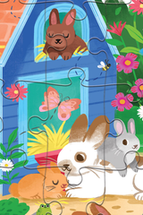50pc Flat House Puzzle - Bunny House