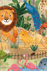 50pc Flat House Puzzle - Zoo