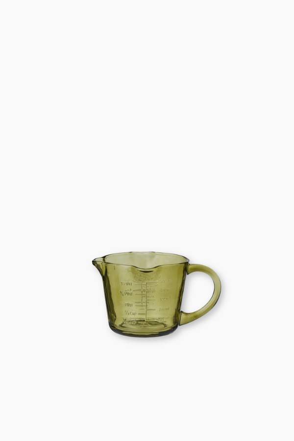 Glass Measure Jug - Green