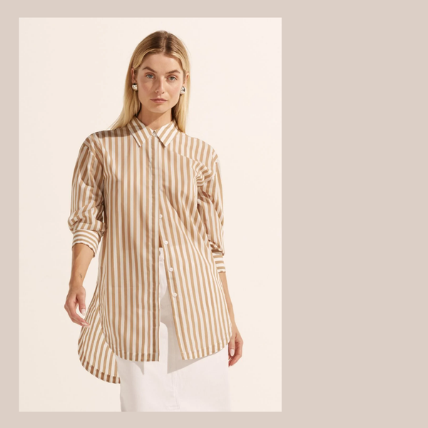 Agile Top - Flax Stripe