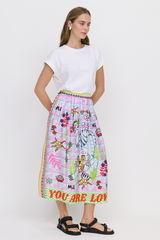 Elizabeth Printed Midi Skirt - Tiger