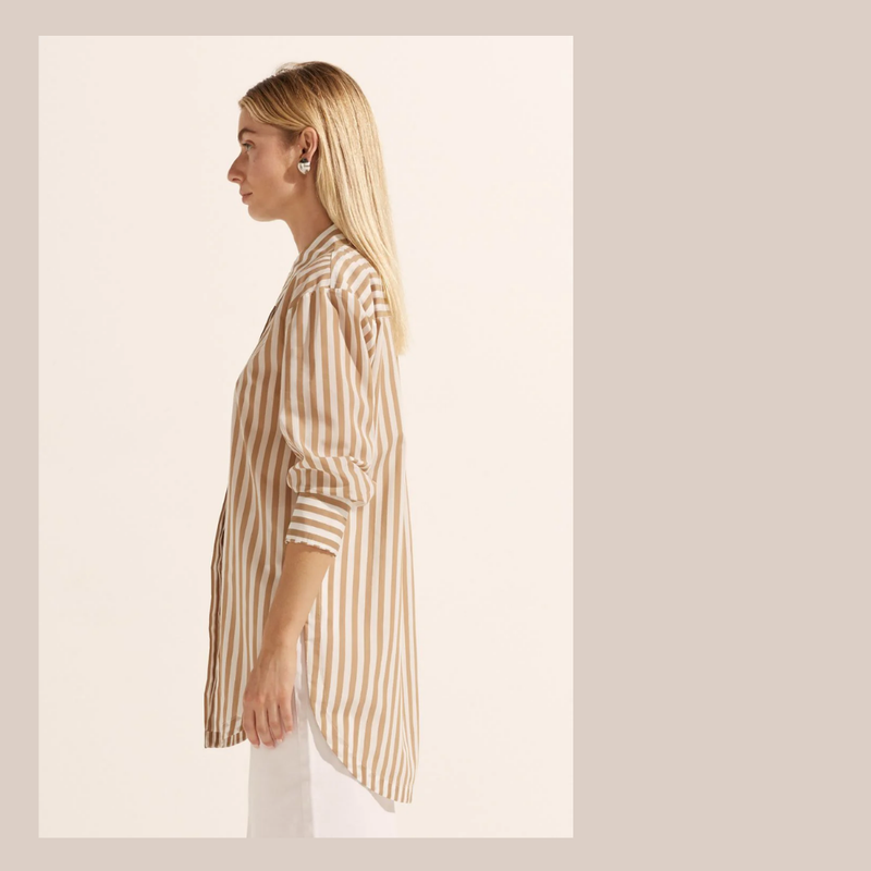 Agile Top - Flax Stripe