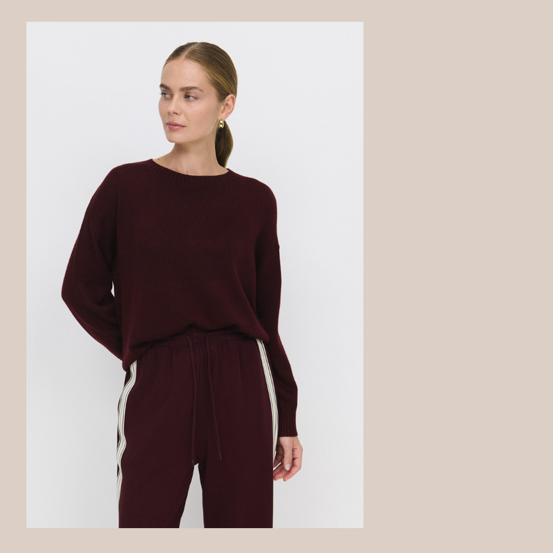 Lara Knitted Jumper - Plum