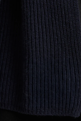 Rib Knit Scarf - French Navy