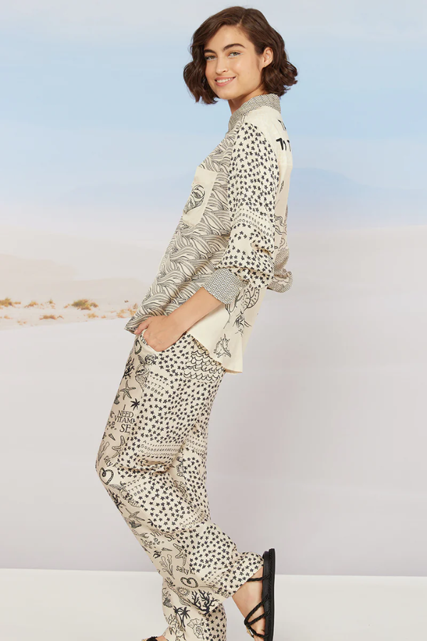 Avery Straight Leg Pant - Mermaid