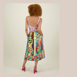 Vanessa Printed Midi Skirt - Flowers