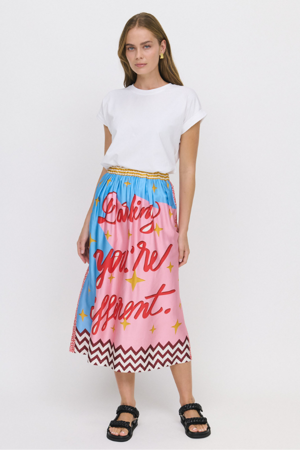 Alexa Printed Midi Skirt - Darling