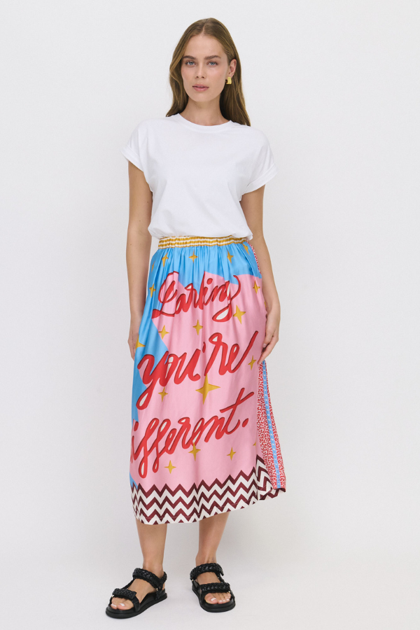 Alexa Printed Midi Skirt - Darling
