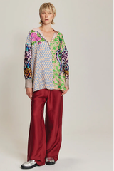 Savannah Wide Leg Pant - Cranberry