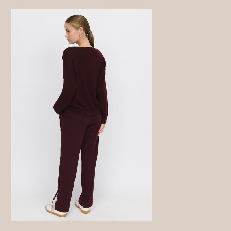 Lara Knitted Jumper - Plum