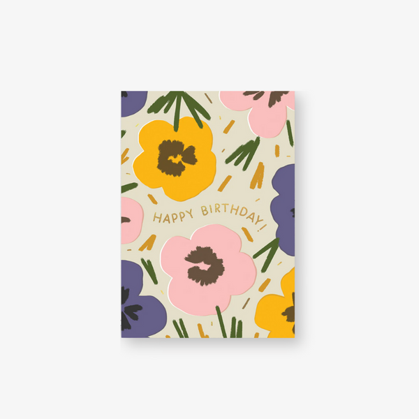 Card - Pansy Happy Birthday