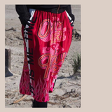 Hailey Printed Midi Skirt - Fire