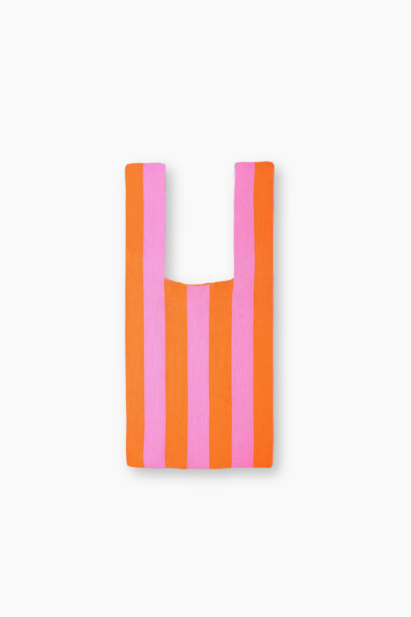 Knitted Bag - Pink & Orange
