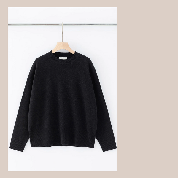 Oversized Crew Sweater - Black