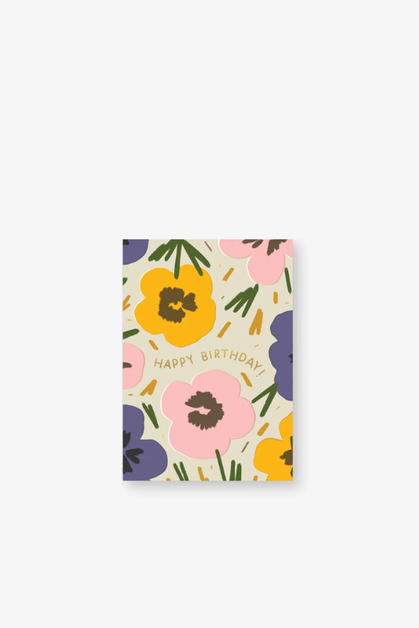 Card - Pansy Happy Birthday