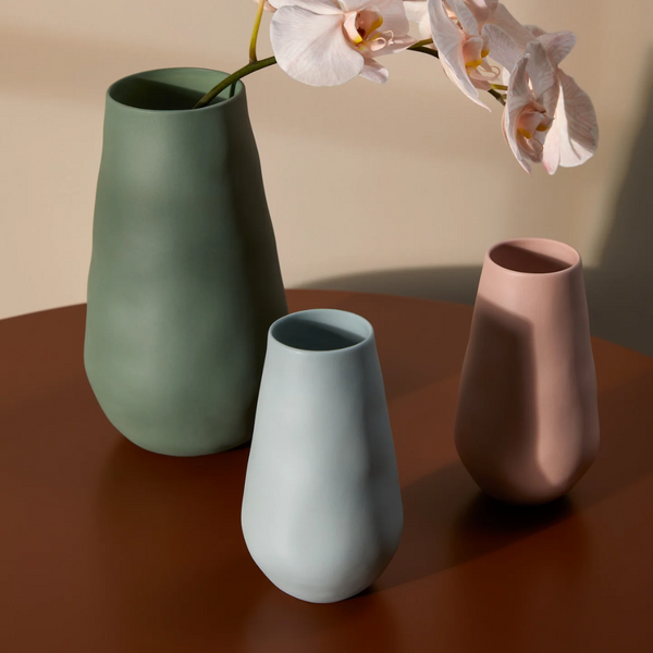 Light Blue Teardrop Vase - Medium