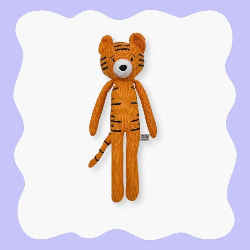 Large Eco Knitted Toy - Tiger