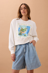 Longline Pleat Denim Short - Vintage Blue