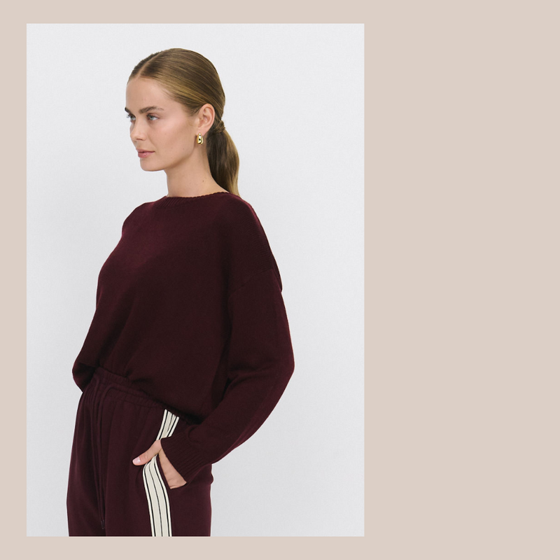 Lara Knitted Jumper - Plum