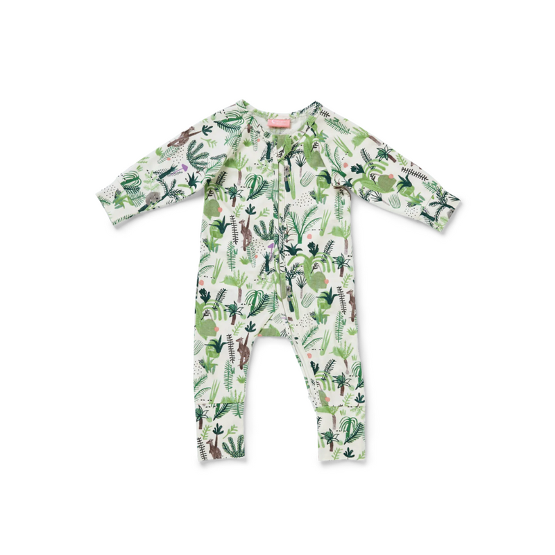 Long Sleeve Romper - Fern Gully