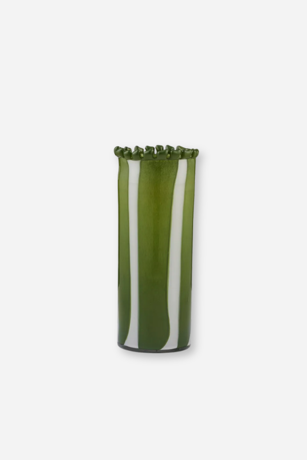 Glass Bobble Vase - Green Large