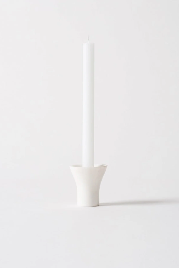 Flare Candle Holder - White