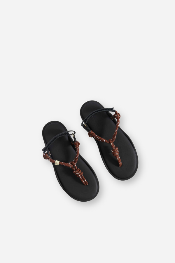 Flo Cord Sandal -  Brown