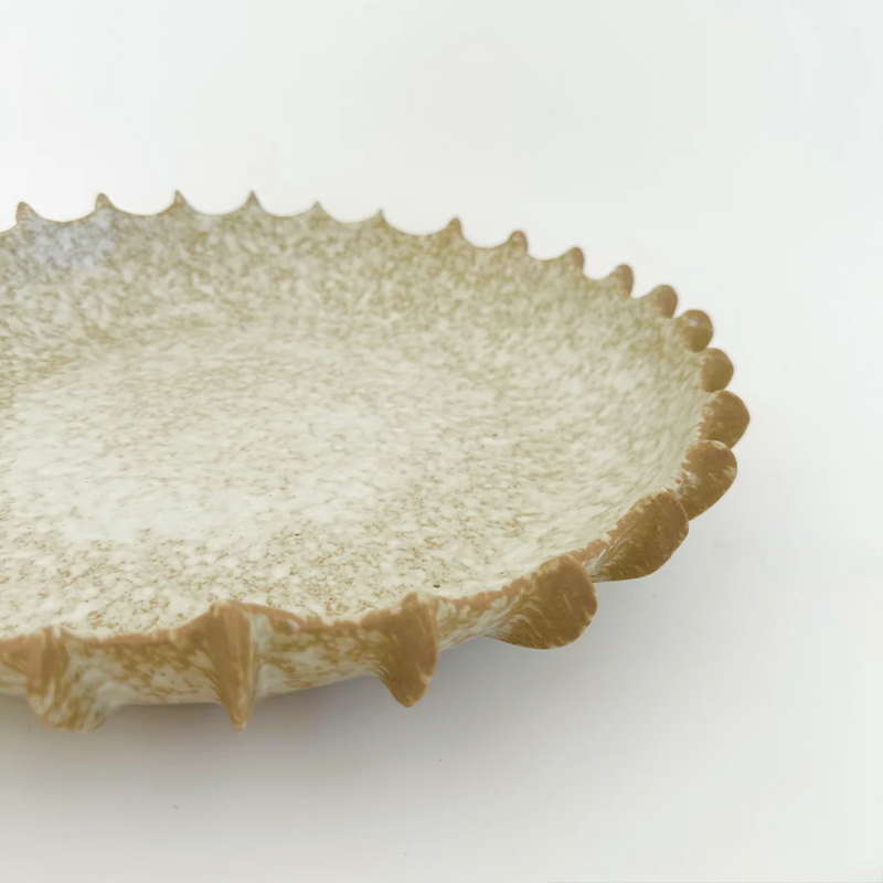 Glazed Ceramic Platter - 37cm x 6.5cm