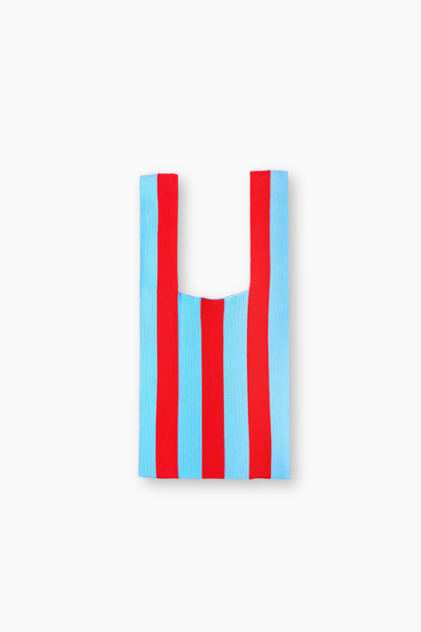 Knitted Bag - Blue & Red