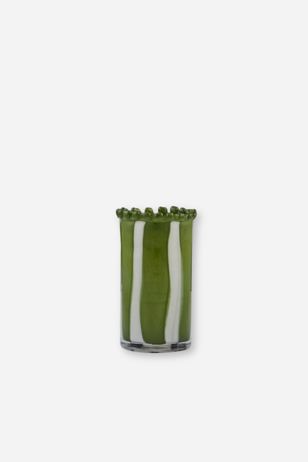 Glass Bobble Vase - Green Small