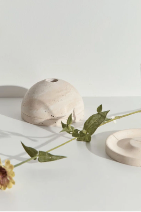 Horizon Incense Burner - Travertine