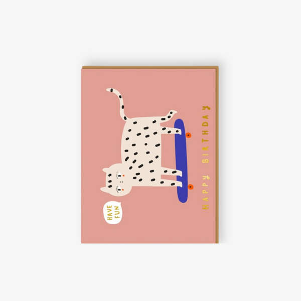 Card - Snow Leopard Birthday