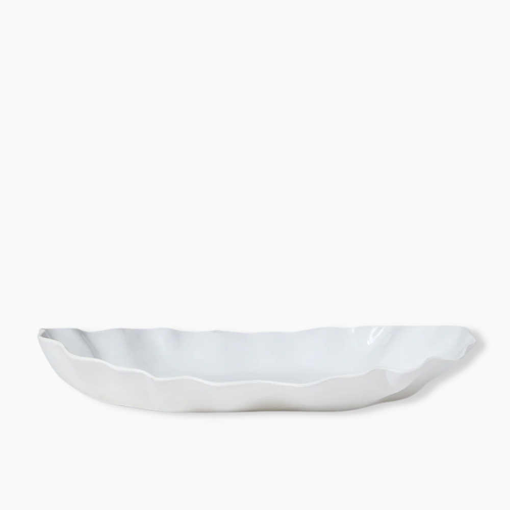 Snow White Ruffle Rectangle Platter - Extra Large – Elms