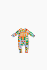 Long Sleeve Romper - Pocket Patch
