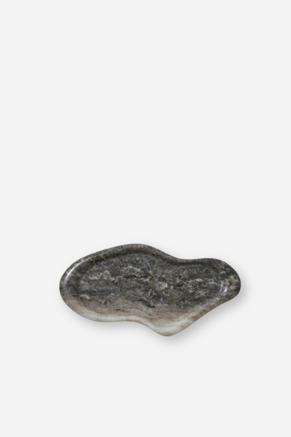 Marble Puddle Plate - Brown